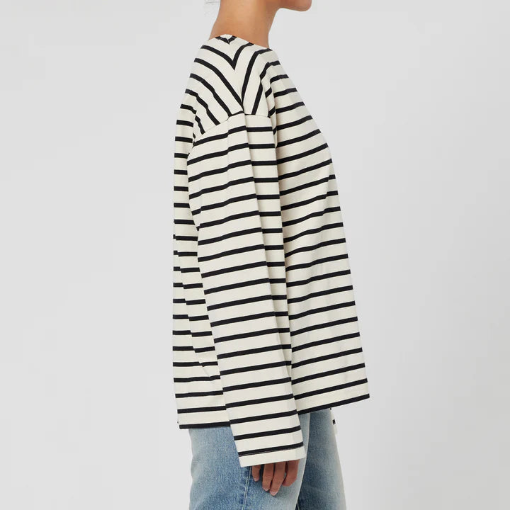 NEUW // Resort Stripe LS Tee IVORY