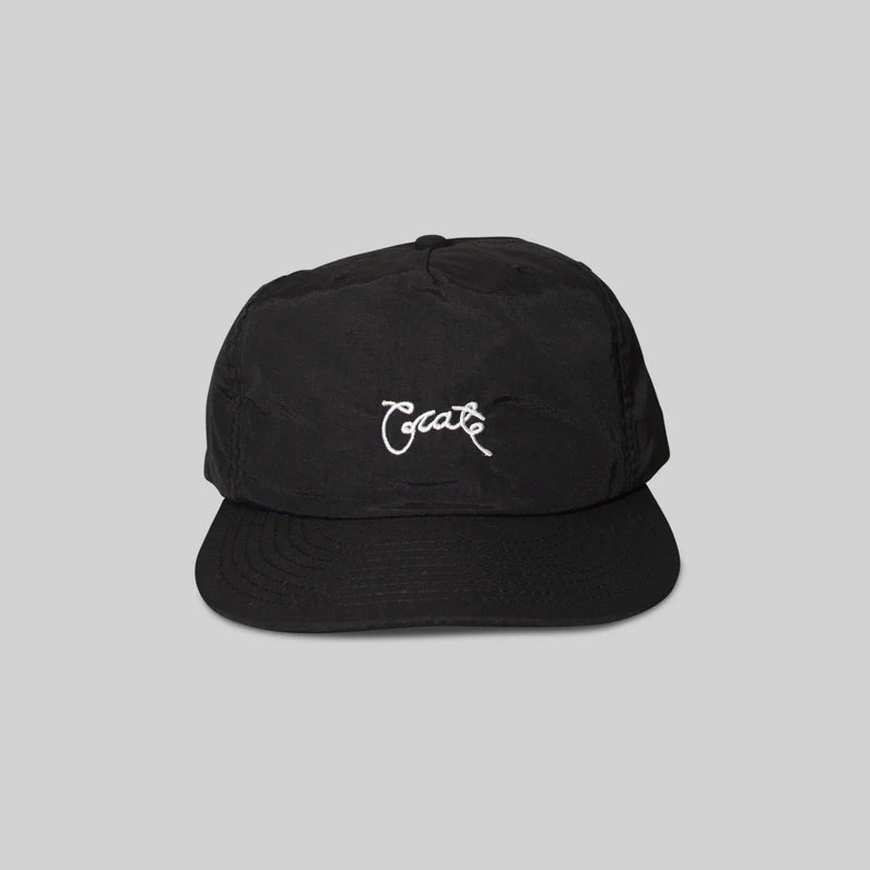 CRATE // Nylon Scripted Cap BLACK