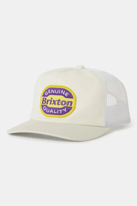 BRIXTON // Neon Keaton MP Trucker Hat WHITE/YELLOW