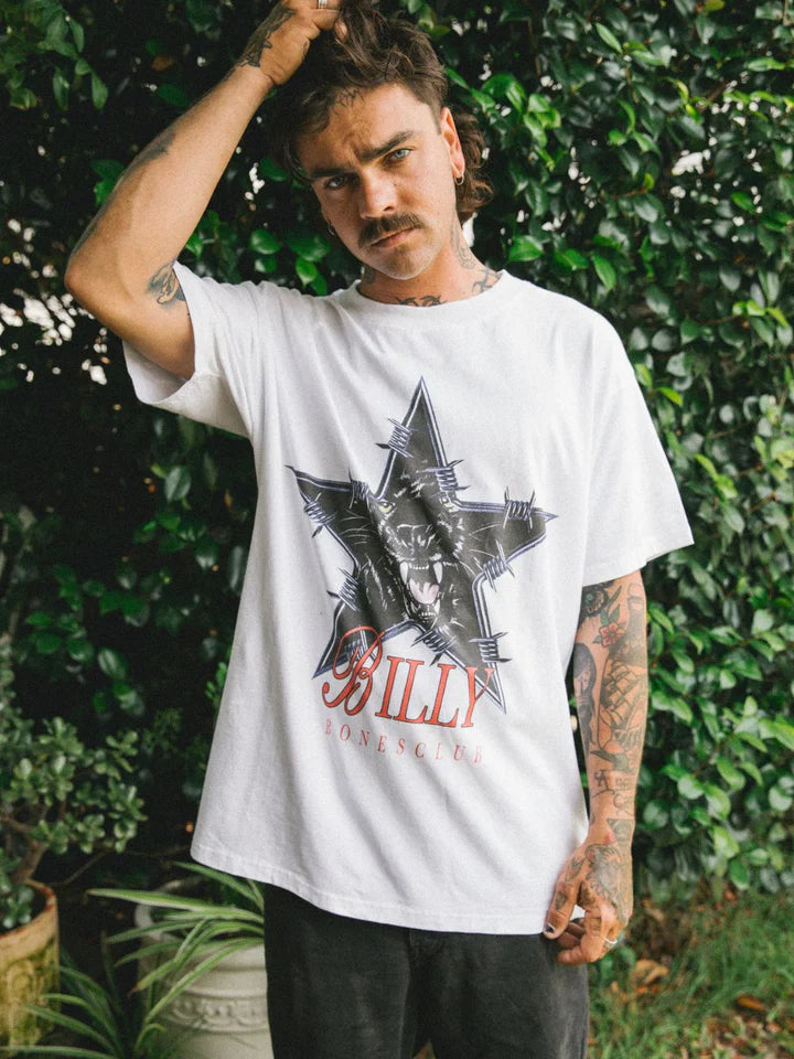 BILLY BONES // Star Cat Tee VINTAGE WHITE