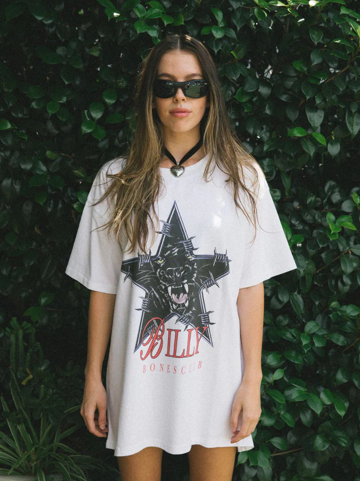 BILLY BONES // Star Cat Tee VINTAGE WHITE