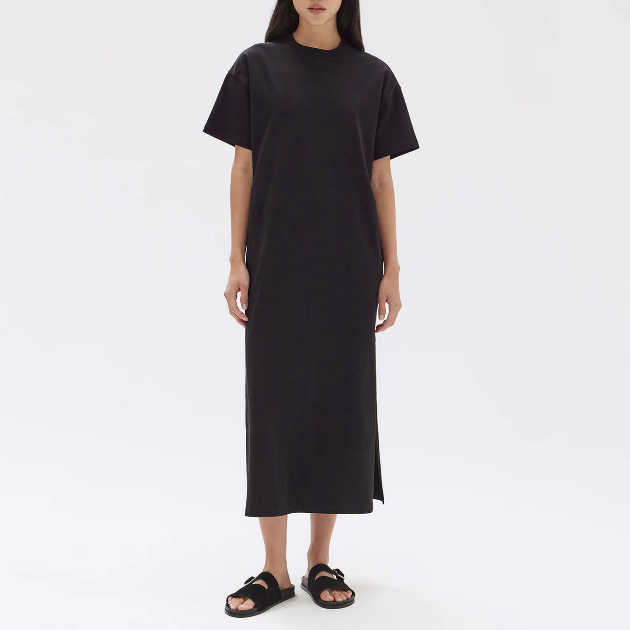 ASSEMBLY LABEL // Portia Jersey Tee Dress BLACK