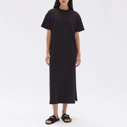 ASSEMBLY LABEL // Portia Jersey Tee Dress BLACK