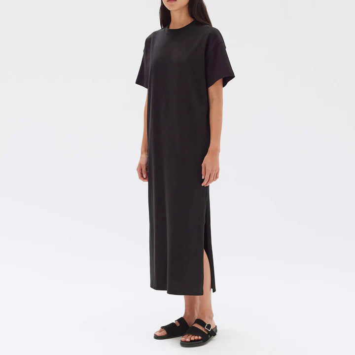 ASSEMBLY LABEL // Portia Jersey Tee Dress BLACK