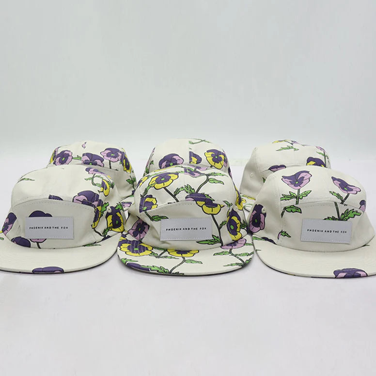 PHOENIX AND THE FOX // Five Panel Cap PANSIES