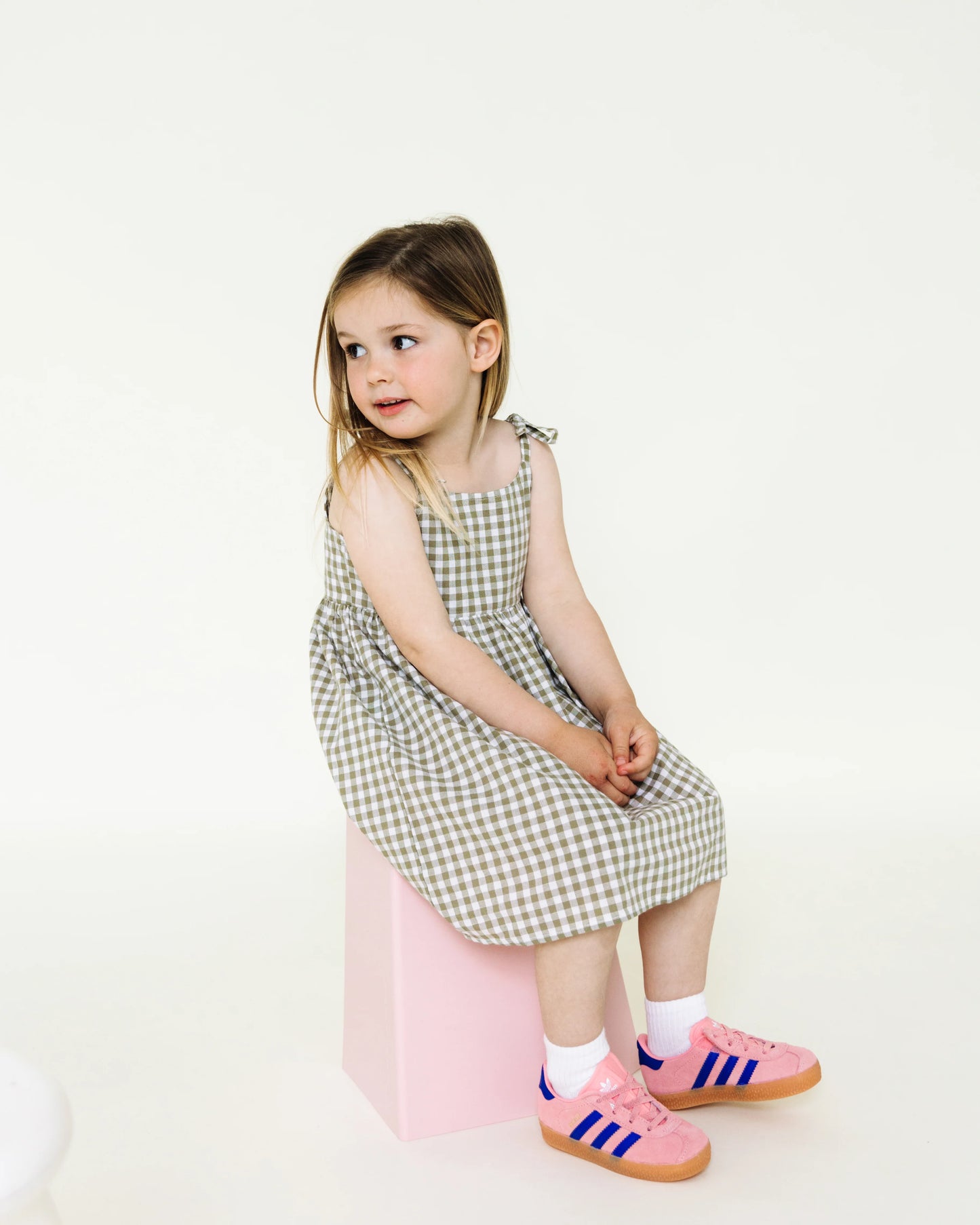 SLOWLY LABEL // Ria Dress MATCHA CHECK