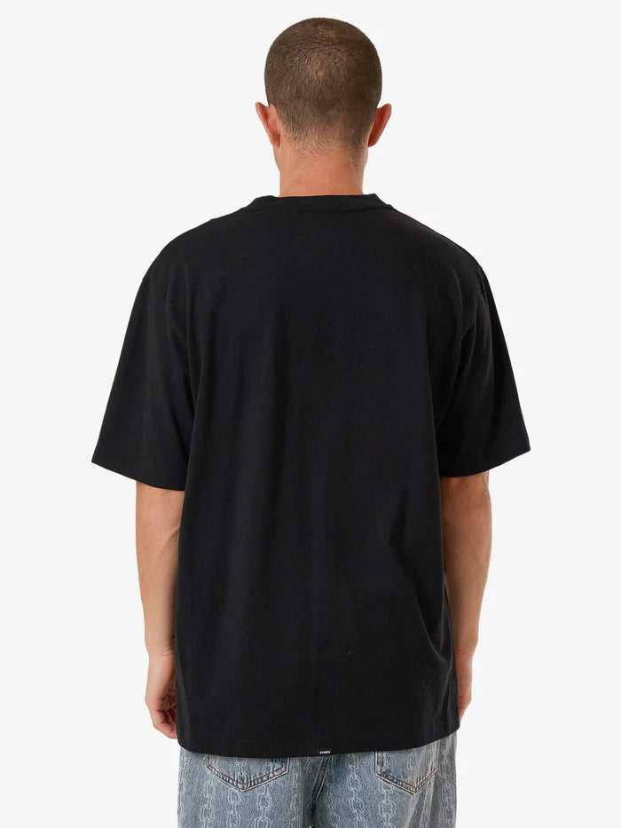 THRILLS // Roosevelt Emboss Oversize Fit Tee BLACK