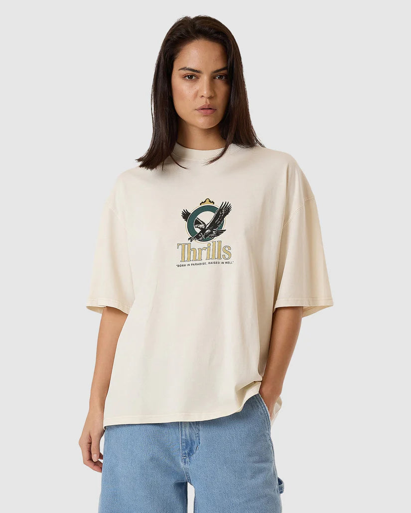 THRILLS // Royalty Oversized Tee HERITAGE WHITE