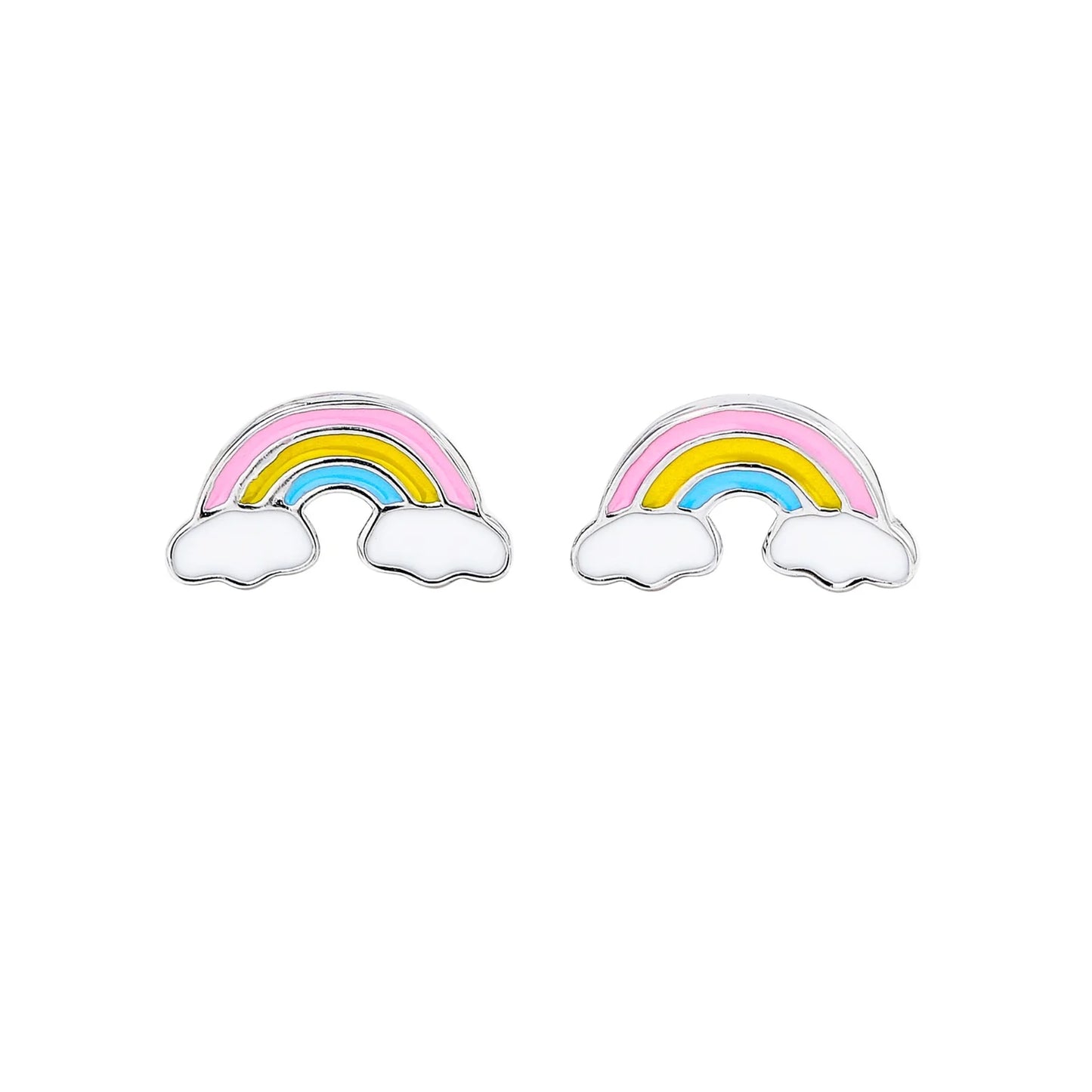 SILVER LININGS // Kids Rainbows Enamel Studs