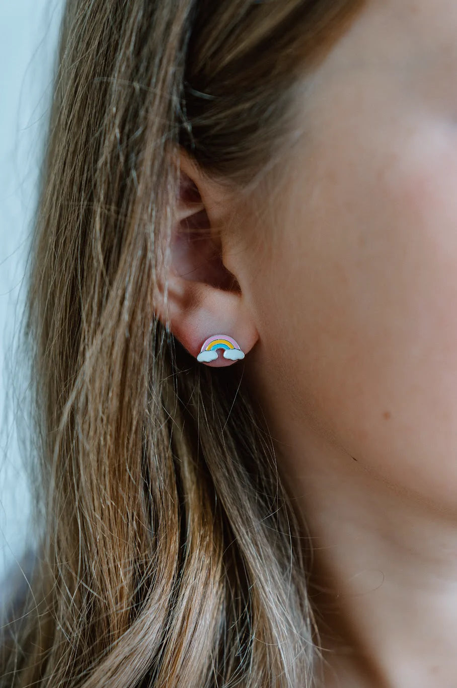 SILVER LININGS // Kids Rainbows Enamel Studs