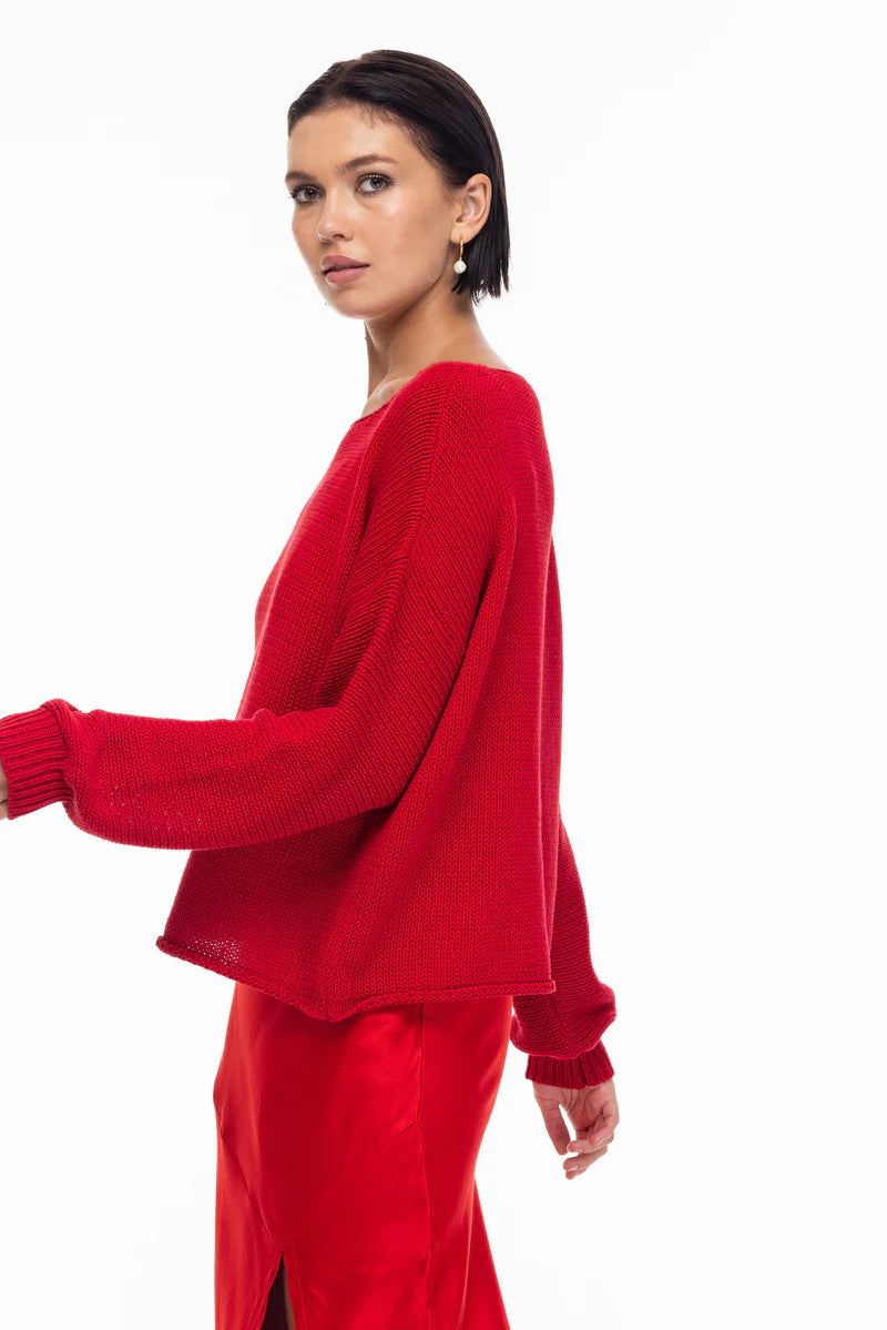 BLAK // Close Sweater RED