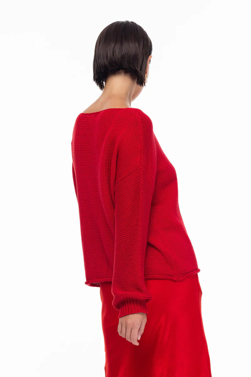 BLAK // Close Sweater RED