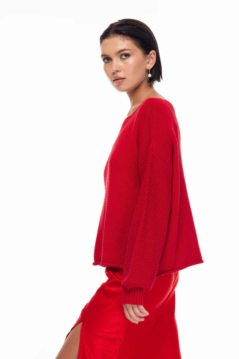 BLAK // Close Sweater RED