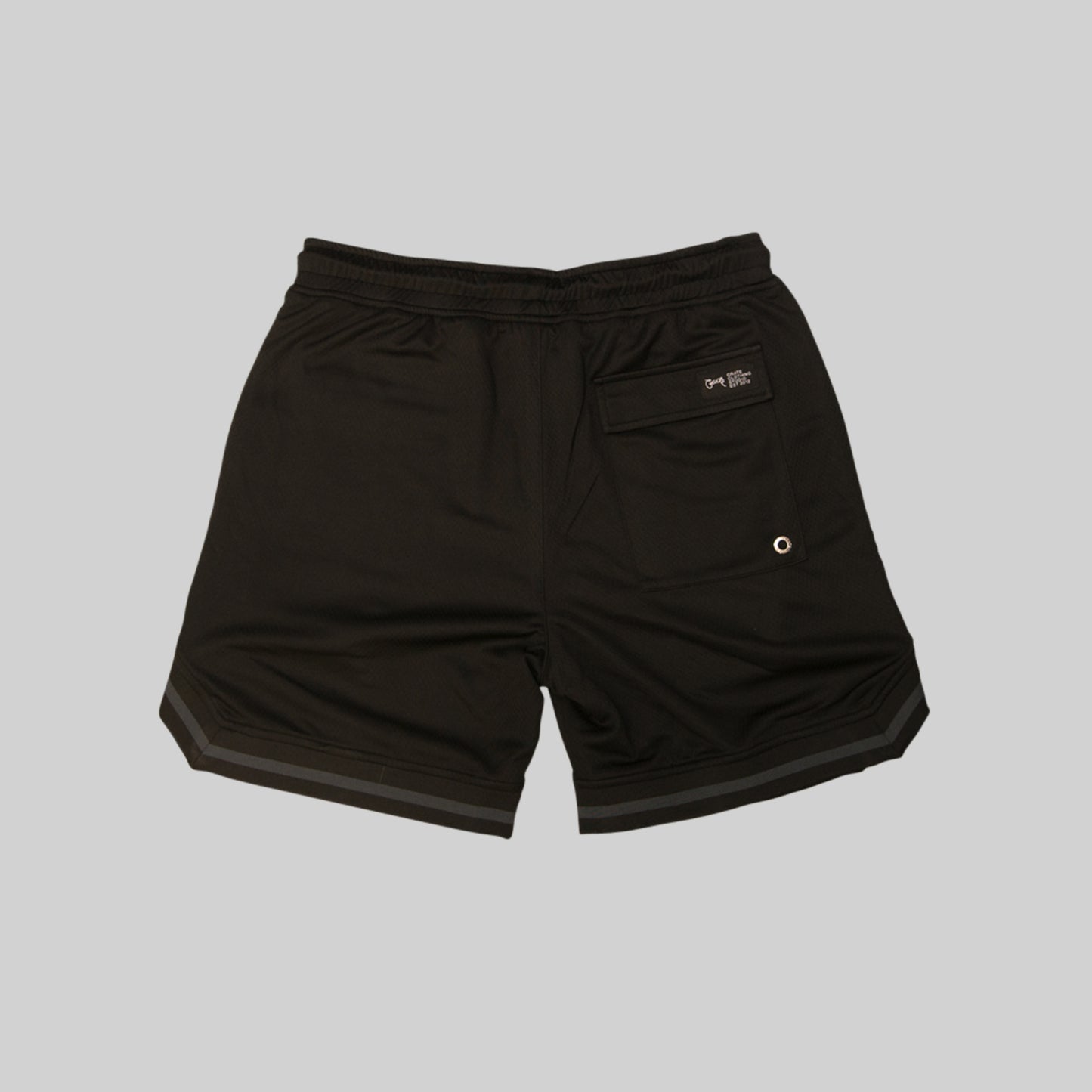 CRATE // Reversible Mesh B-Ball shorts BLACK/DARK GREY