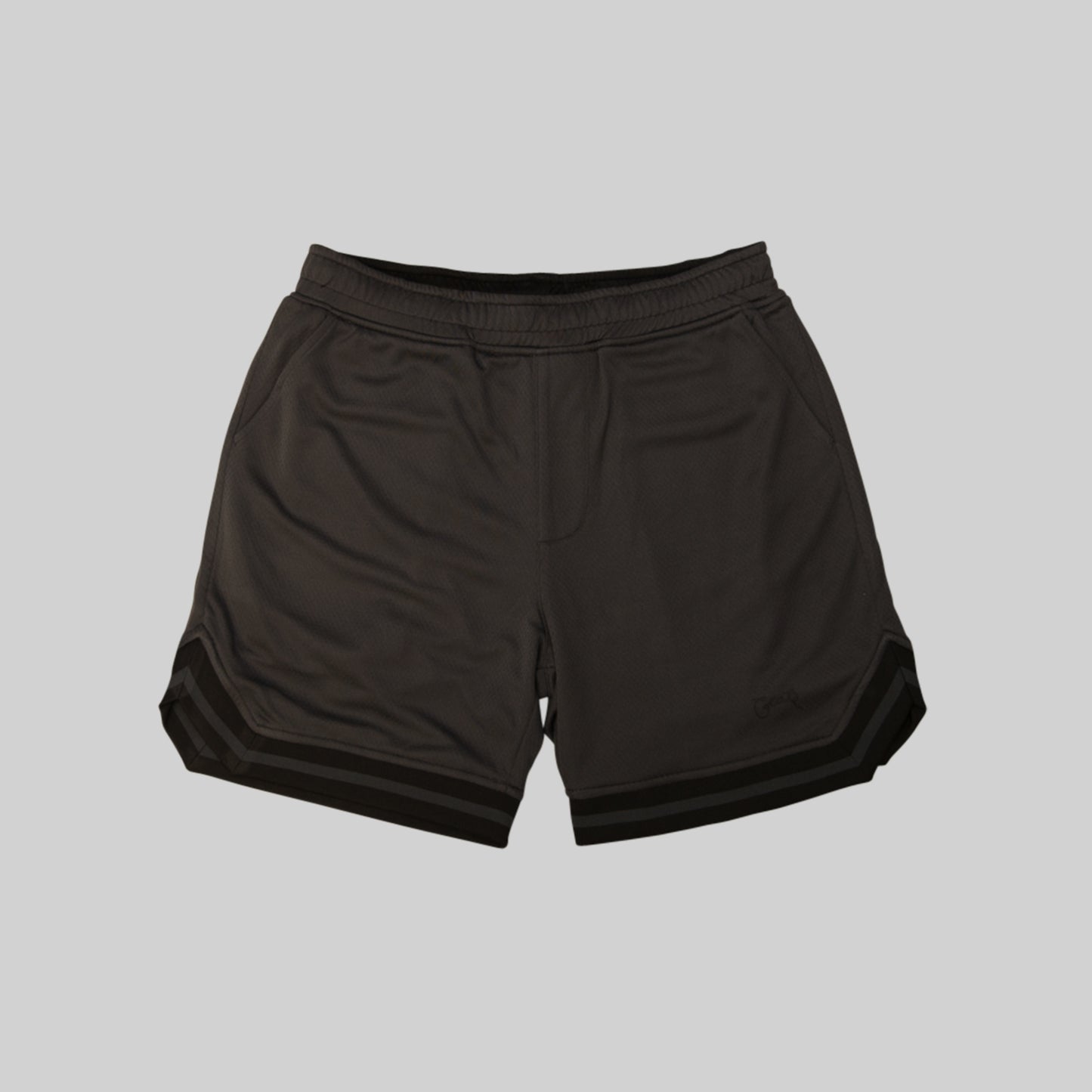 CRATE // Reversible Mesh B-Ball shorts BLACK/DARK GREY