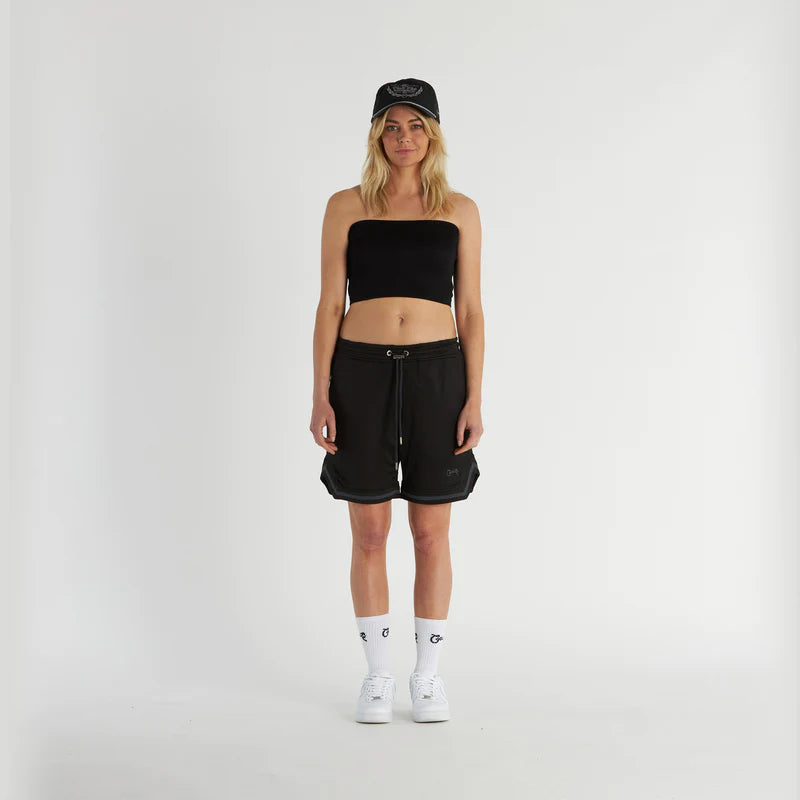 CRATE // Reversible Mesh B-Ball shorts BLACK/DARK GREY