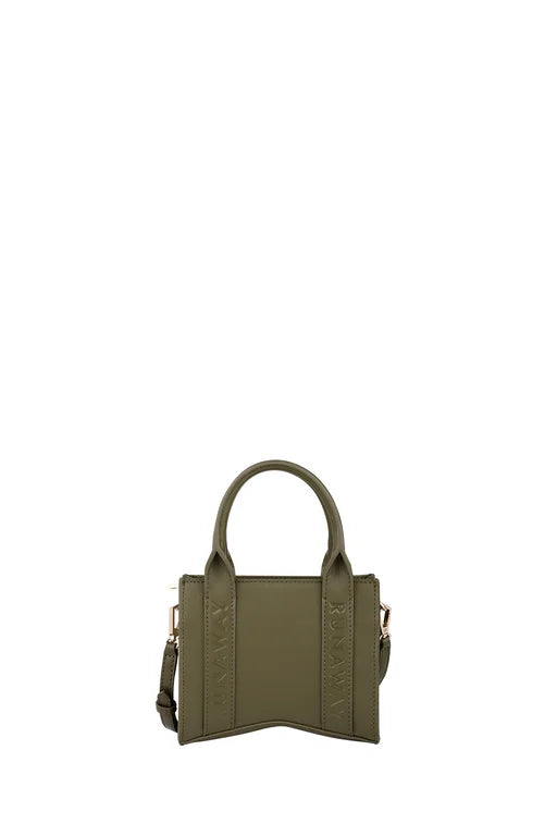 KAREN WALKER // Runaway Walker Mini Tote DARK OLIVE