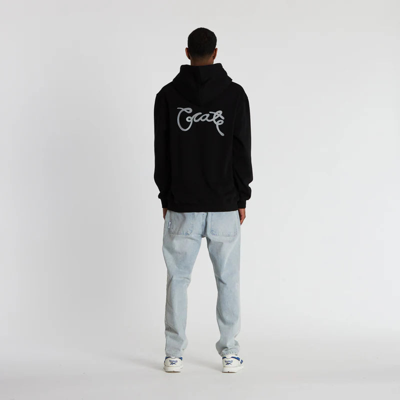 CRATE // Scripted Superfleece Hoodie BLACK REFLECTIVE