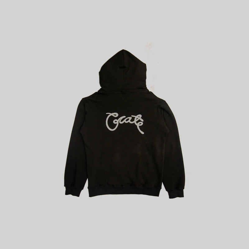 CRATE // Scripted Superfleece Hoodie BLACK REFLECTIVE