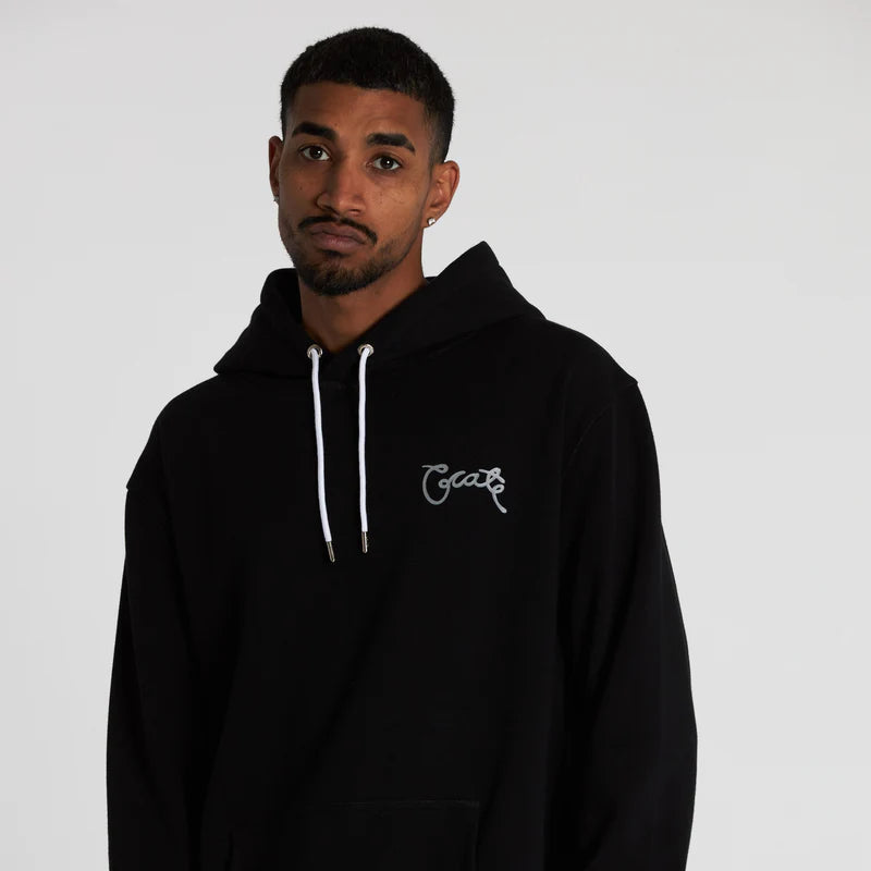 CRATE // Scripted Superfleece Hoodie BLACK REFLECTIVE