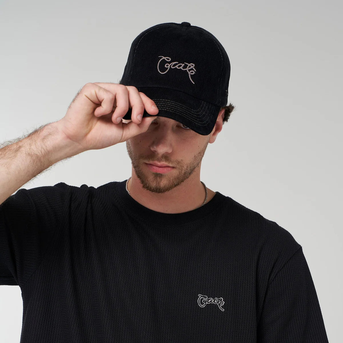 CRATE // Crate Scripted Cord Snapback BLACK