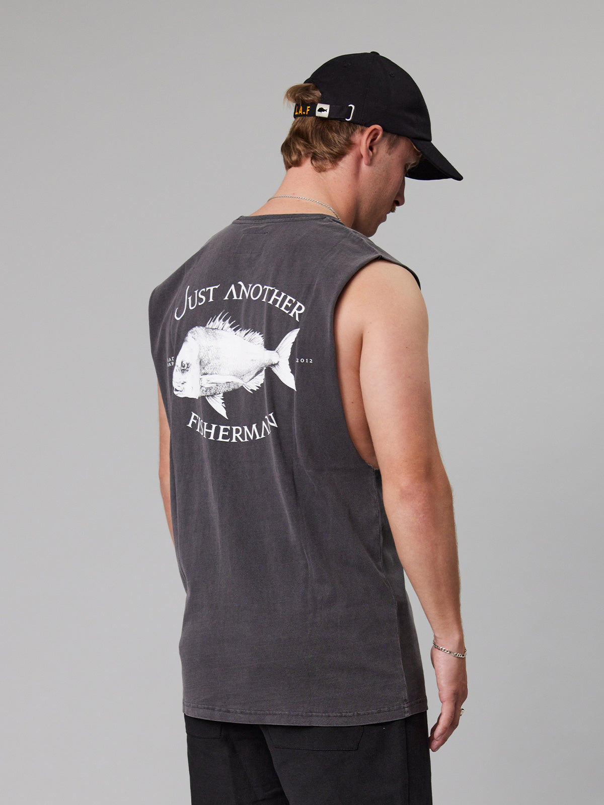 JAF // Snapper Logo Tank AGED BLACK