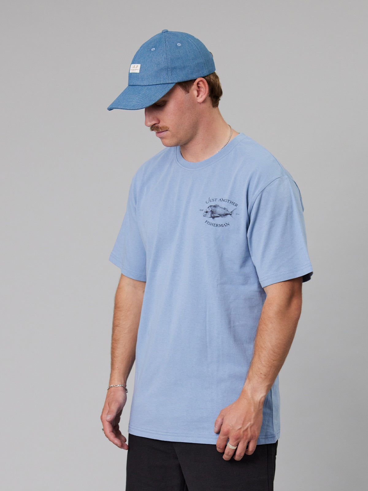 JAF // Snapper Logo Tee FADED DENIM