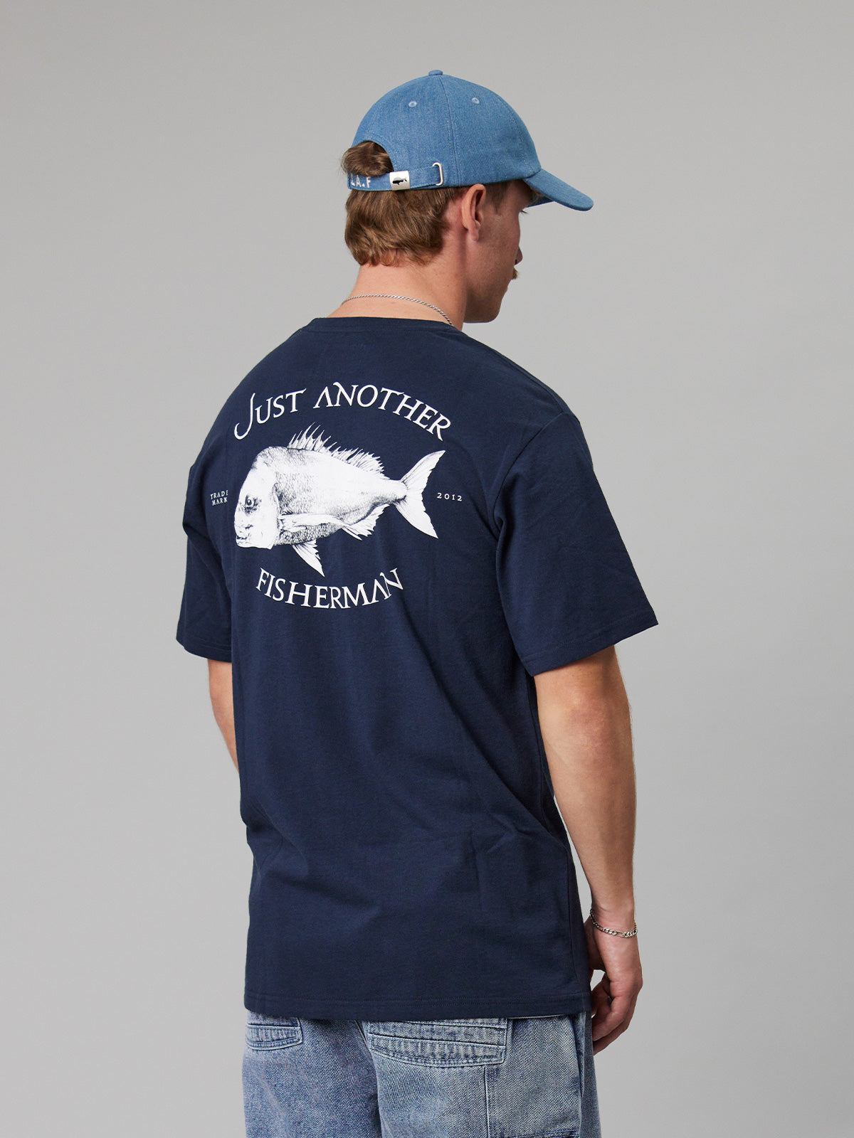 JAF // Snapper Logo Tee NAVY/WHITE