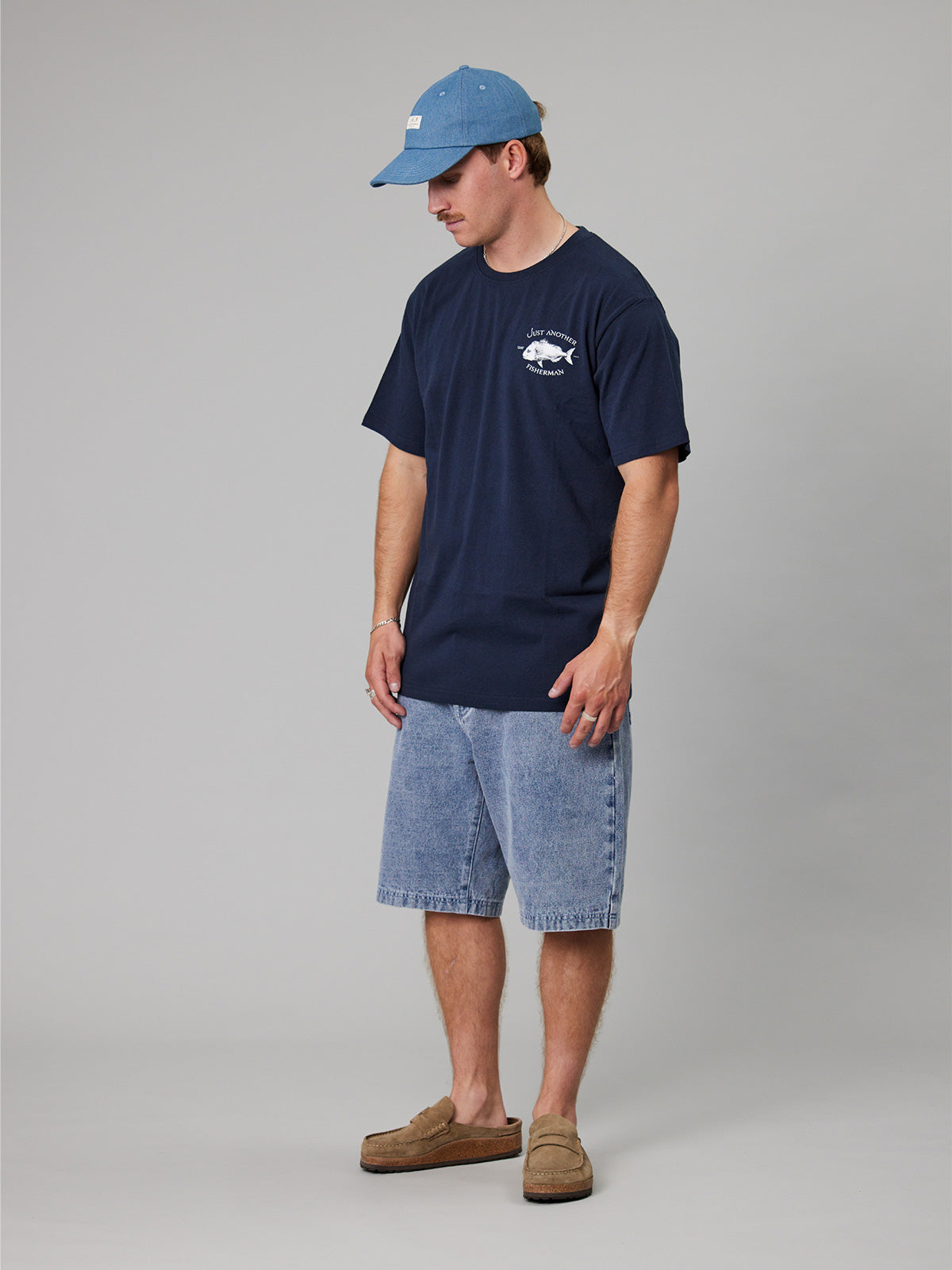 JAF // Snapper Logo Tee NAVY/WHITE