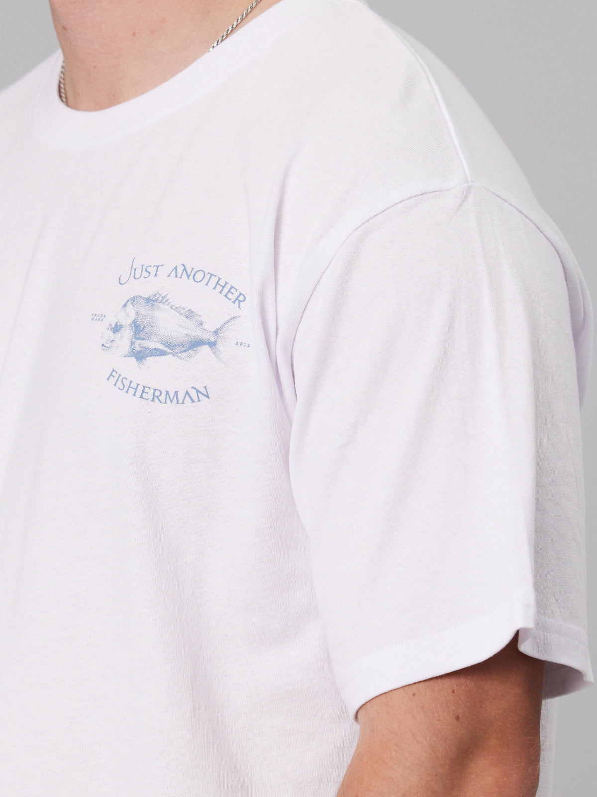 JAF // Snapper Logo Tee WHITE/BLUE