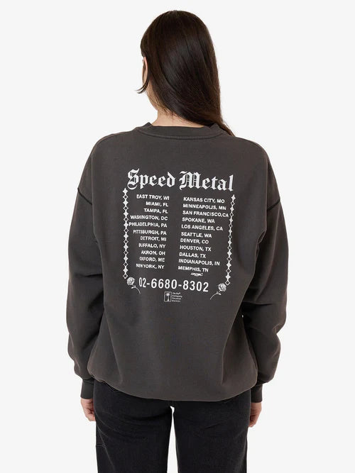 THRILLS // Speed Metal Slouch Crew BLACK