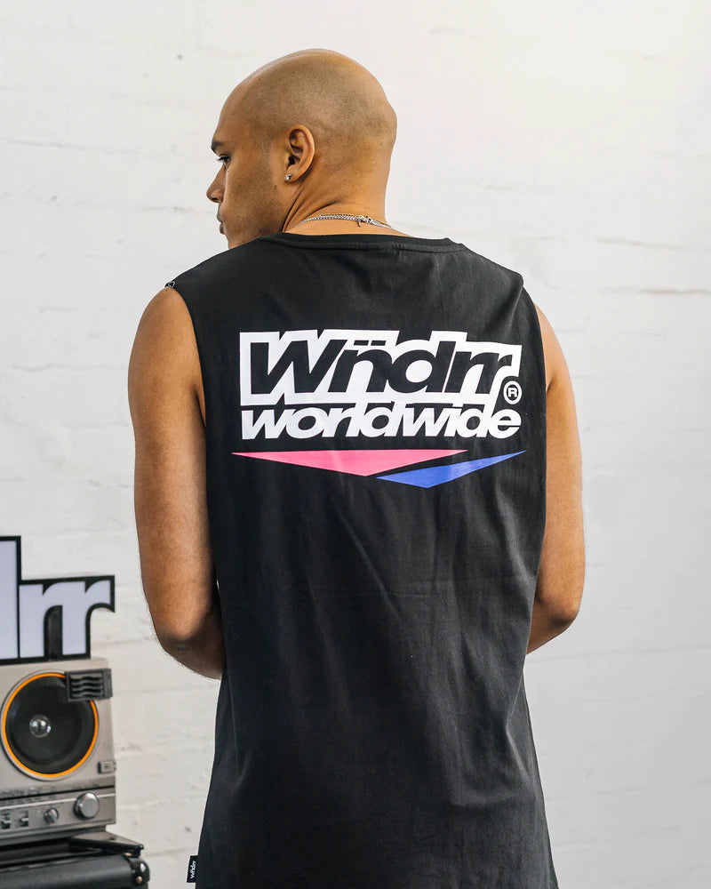 WNDRR // Splice Muscle Top BLACK