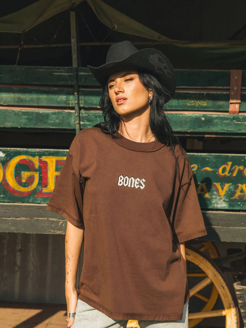 BILLY BONES // Squealer Inverse Tee WASHED BROWN