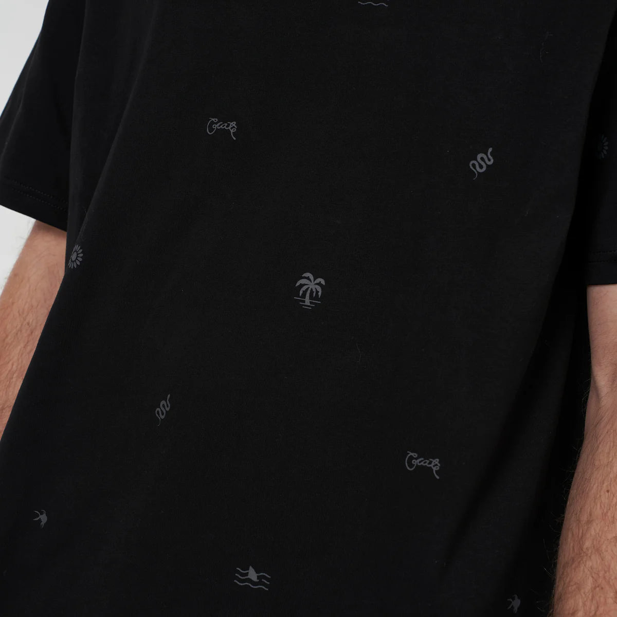 CRATE // Crate SS24 Simple Print T-Shirt BLACK