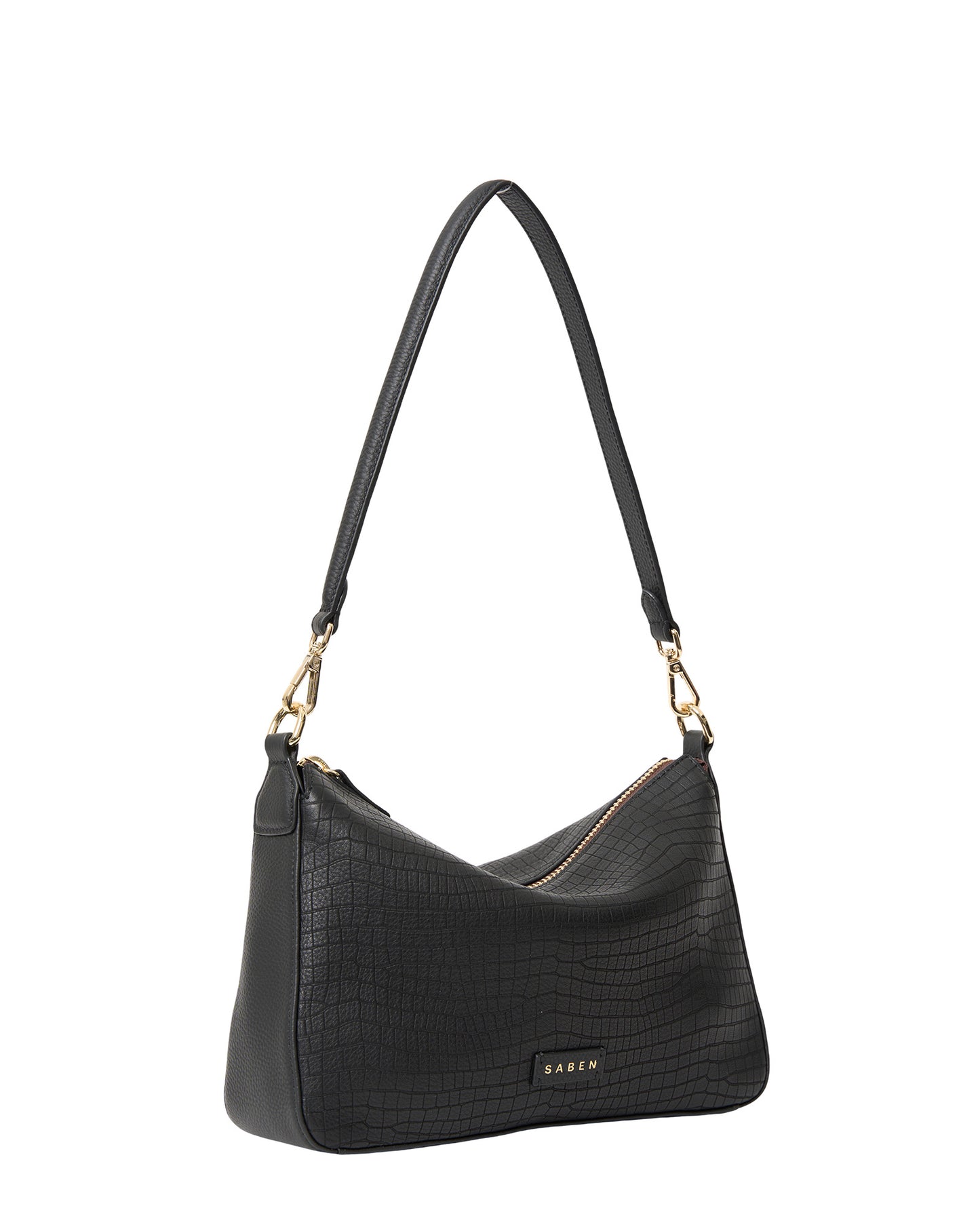 SABEN // Dane Shoulder Bag BLACK LUXE EMBOSS