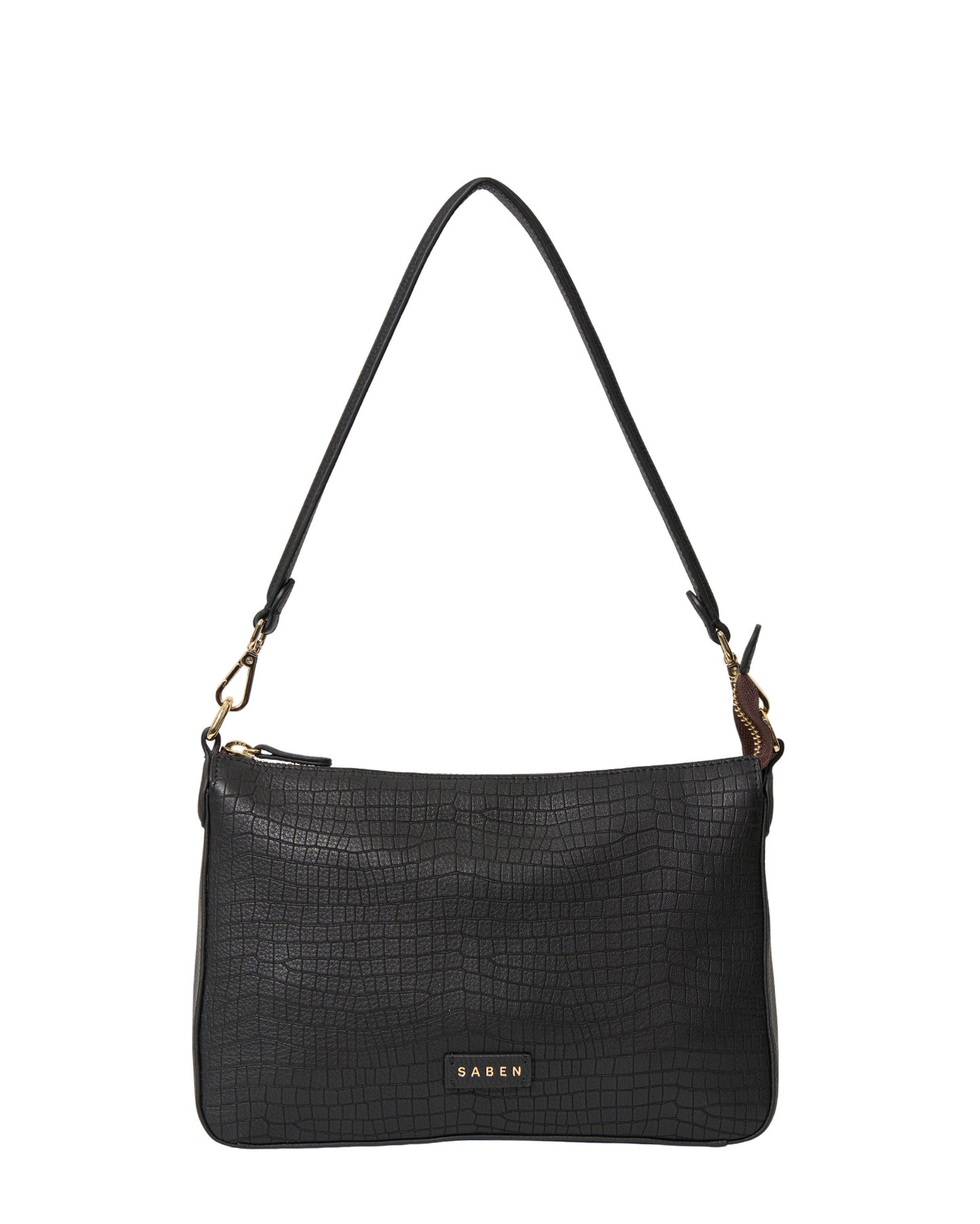 SABEN // Dane Shoulder Bag BLACK LUXE EMBOSS