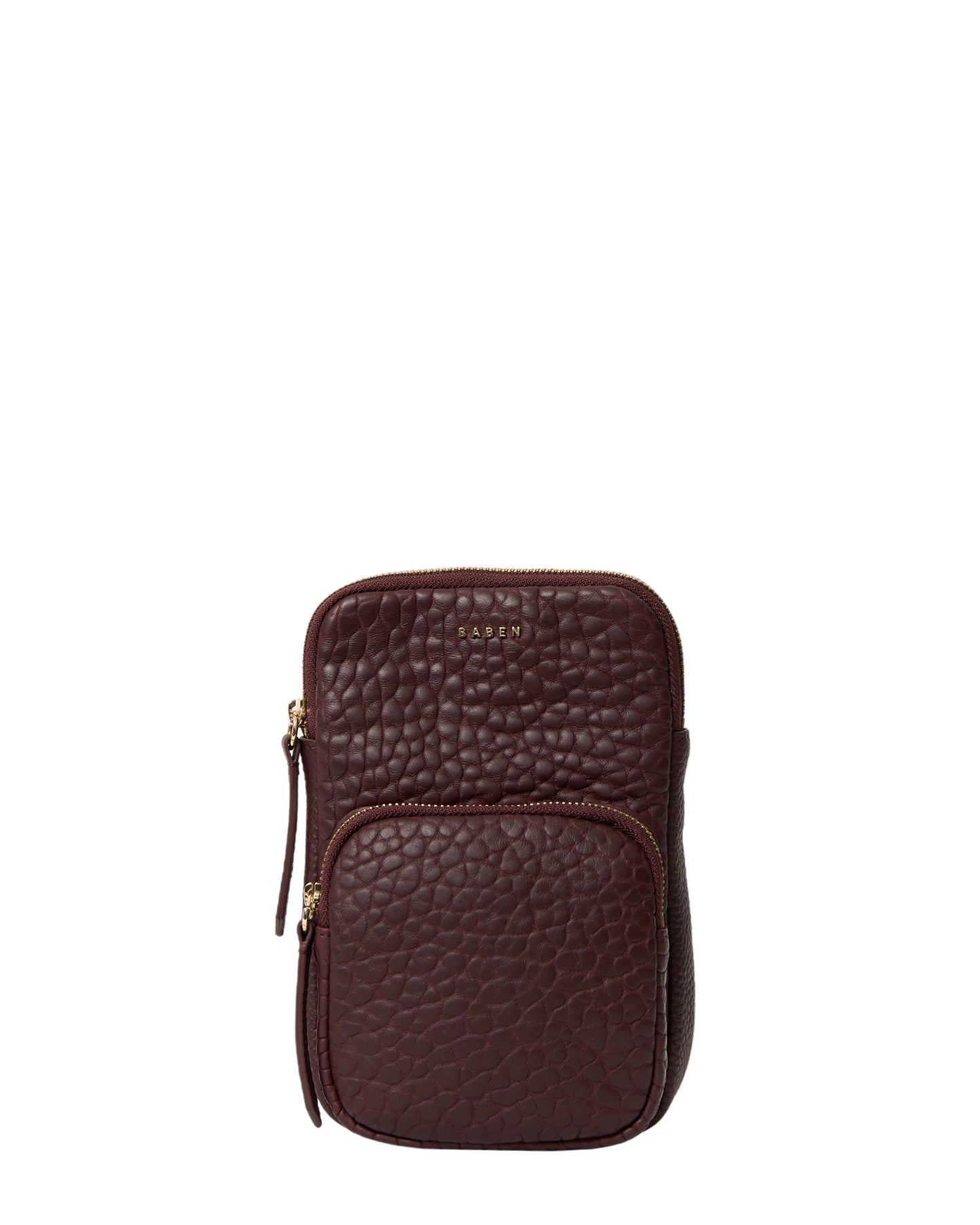 SABEN // Nikko Pocket Phone Sling MERLOT BUBBLE