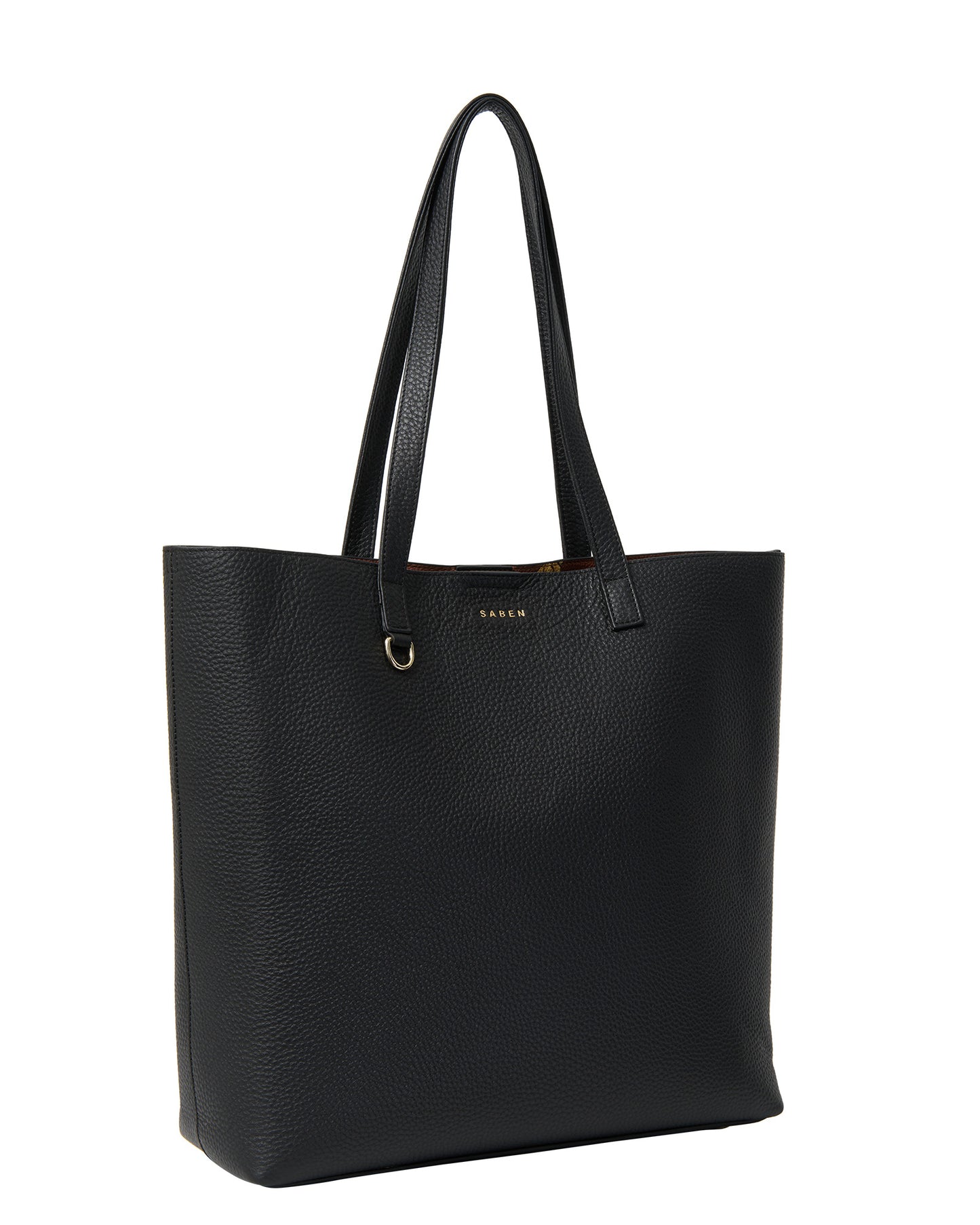 SABEN // Carter Tote BLACK + TAN CHAIN PRINT