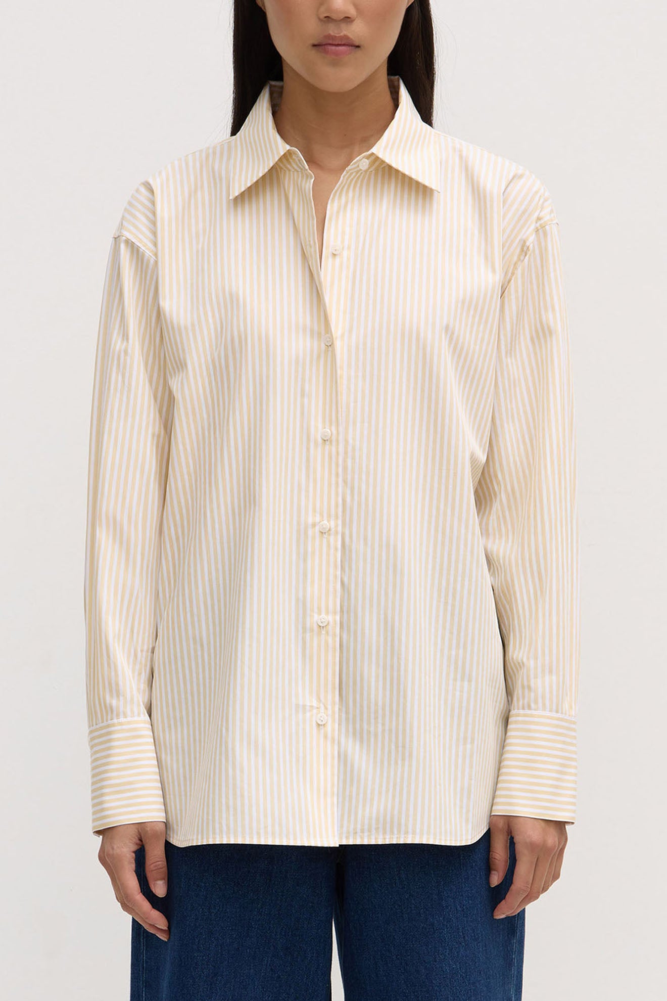 ASSEMBLY LABEL // Signature Poplin Shirt CHAMOMILE/WHITE