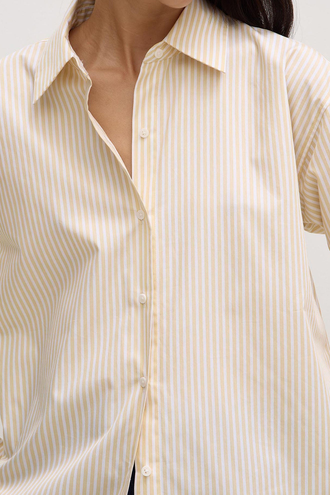 ASSEMBLY LABEL // Signature Poplin Shirt CHAMOMILE/WHITE