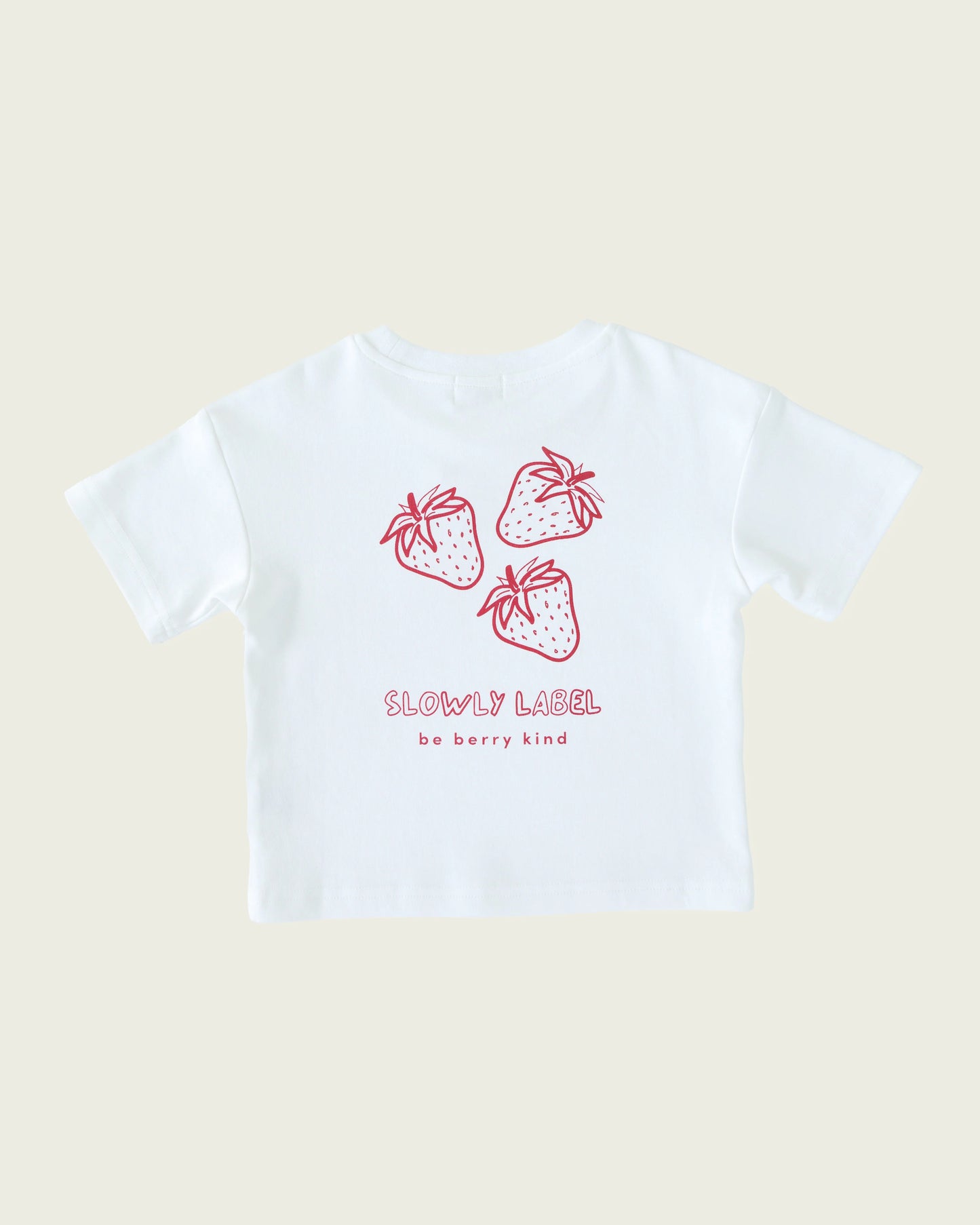 SLOWLY LABEL // Berry Kind Tee STRAWBERRY