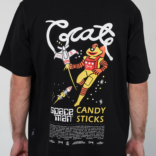 CRATE // Crate X Spaceman Candy Scripted Tee BLACK