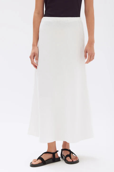 ASSEMBLY LABEL // Stella Linen Bias Skirt WHITE