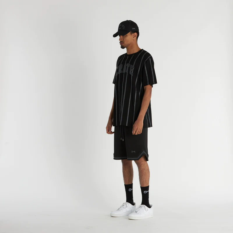 CRATE // Reversible Mesh B-Ball shorts BLACK/DARK GREY