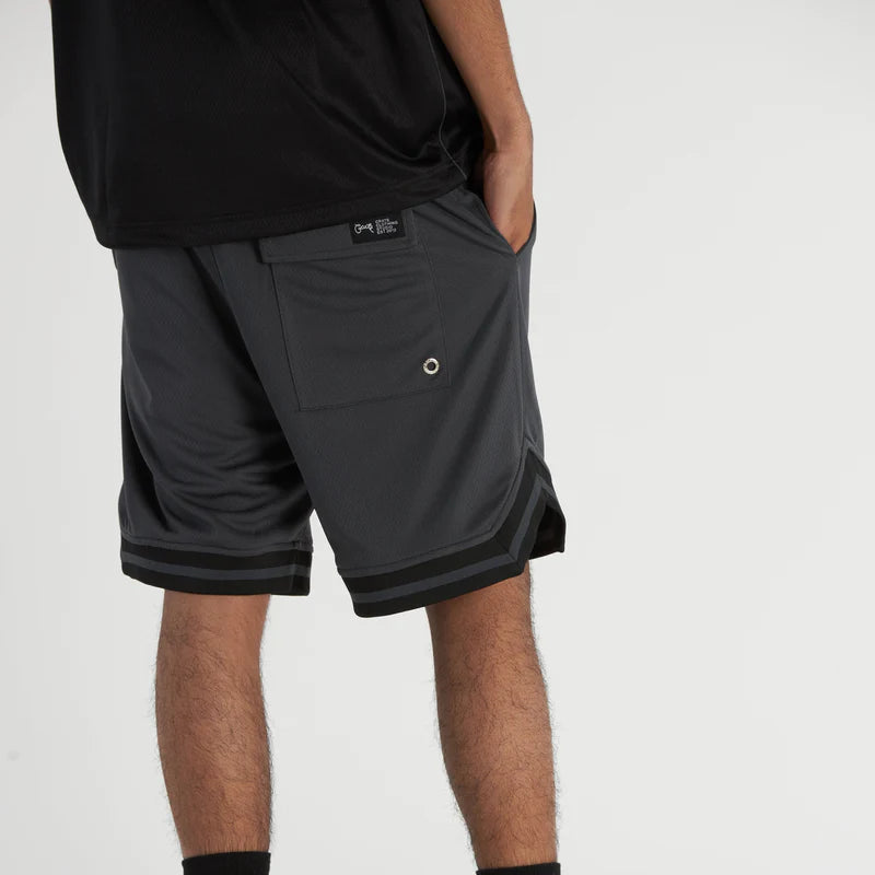 CRATE // Reversible Mesh B-Ball shorts BLACK/DARK GREY