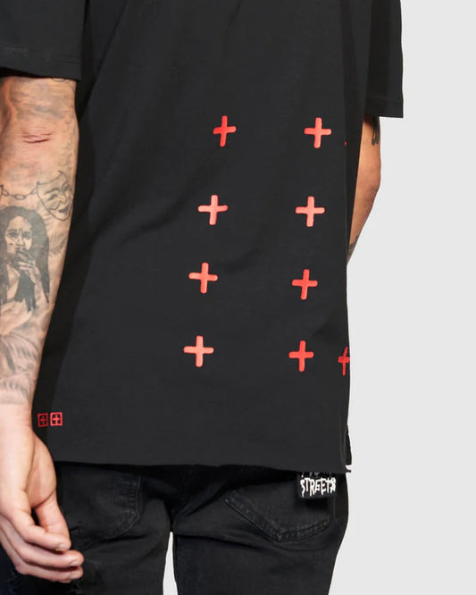 KSUBI // 4x4 Biggie SS Tee BLACK/RED