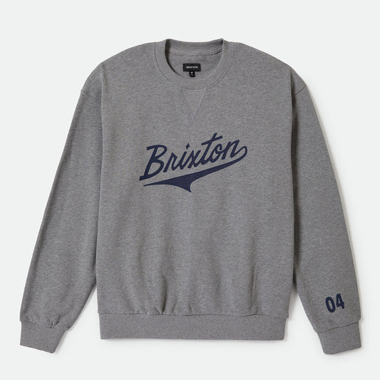 BRIXTON // The League Broken In Crew HEATHER GREY