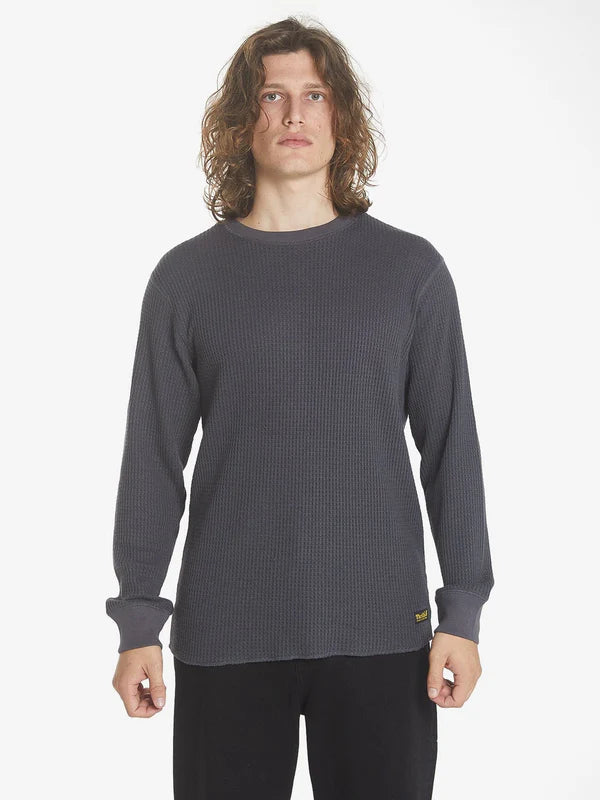 THRILLS // Union Big Waffle LS DARK CHARCOAL