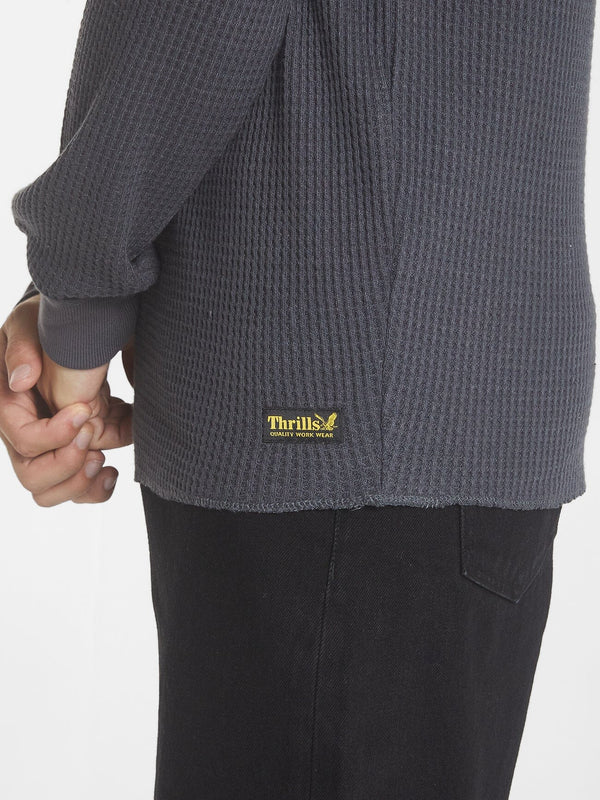 THRILLS // Union Big Waffle LS DARK CHARCOAL