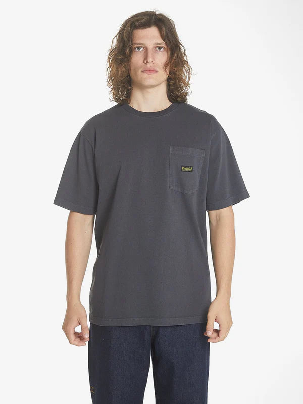 THRILLS // Union Oversize Pocket Tee DARK CHARCOAL